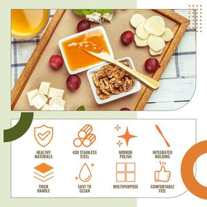 Set di 4 Coltelli da Tavola in Acciaio Inossidabile Dorato con Fori, Utensili da Cucina 3-in-1 Better Butter Spreader - Product Image 2