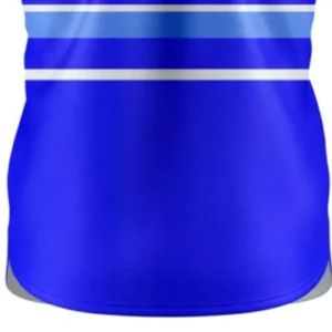 Maillot de baseball blanc et bleu roi à manches courtes avec motif rayé, respirant, uniforme d'équipe pour l'entraînement et les activités sportives - Product Image 5