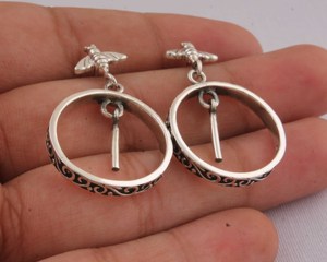 Wholesale 925 Sterling Silver Honey <b>Bee</b> Dangle Earrings Handmade Animal Motif Drop Earrings High Quality Real Silver <b>Bee</b> Jewelry - Product Image 2
