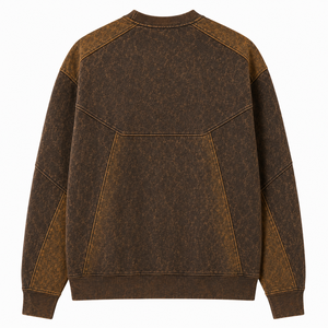 Sudadera con logotipo frontal para hombre, lavado ácido, 420g, 100% algodón, ecológica, transpirable, servicio OEM, holgada, para invierno - Product Image 4