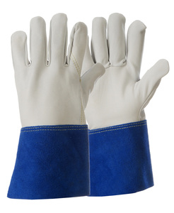 Guantes de Trabajo para Hombre, de Cuero Vacuno, para Construcción, Jardinería y Soldadura, con Doble Palma de Cuero Hendido - Product Image 6