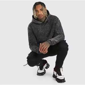 Sudadera con capucha para hombre con lavado ácido, estilo urbano, para EE. UU. y Europa, bajo MOQ, fabricación directa de Pakistán, Long Mission - Product Image 3