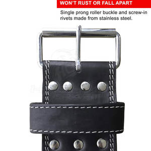 Cinturón de Cuero Profesional para Levantamiento de Pesas, con Hebilla, para Gimnasio, Fitness, Entrenamiento de Fuerza, Ideal para Hombres y Mujeres - Product Image 3