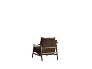 <b>Mid</b>-<b>Century</b> Accent <b>Chair</b> with Solid Ash Wood Frame and Textured Chenille Fabric Upholstery - Product Image 4