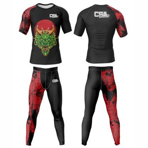 Nouvelle Collection 2026 : Tenue de Compression Homme à Impression par Sublimation – Rashguard et Legging MMA Respirants, Écologiques et de Qualité Supérieure - Product Image 1