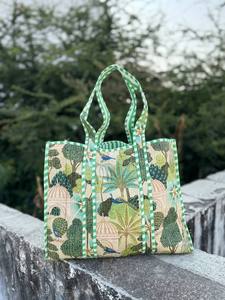 Women's Cotton Quilted Shoulder Bag – Trendy <b>Soft</b> Padded <b>Handbag</b> with Spacious Storage, Comfortable Strap Bag - Product Image 4