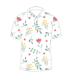 Camisa Polo Casual Blanca con Estampado Floral para Hombre, Manga Corta, Cuello con Botones, Estilo Veraniego, Camiseta de Golf - Product Image 1