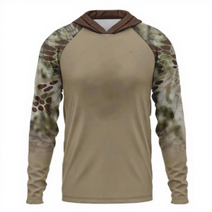 Hoodie de pêche personnalisé camouflage haute performance à manches longues, protection solaire, respirant, vêtement de sport athlétique pour la pêche en extérieur - Product Image 3