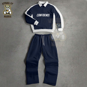 Conjunto Deportivo de Algodón de Alta Calidad, Impresión de Logotipo Personalizada, Servicio OEM, Peso Medio, 2 Piezas, Ropa Urbana para Hombre, Venta al Por Mayor - Product Image 3