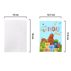 Carte de vœux 3D pop-up en gros, thème marmotte, OEM/ODM, carte de vœux 3D de luxe, carte pop-up animale spéciale pour cadeau d'anniversaire - Product Image 2