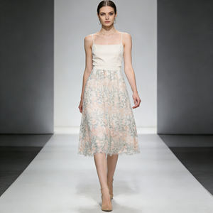 Oferta especial en la falda midi de cintura alta con bordado floral encantador para mujer de Temu, ideal para ocasiones casuales, fiestas y vacaciones. - Product Image 6