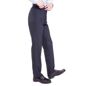 Pantalon de costume formel pour homme, coupe slim, taille haute, jambe droite, en polyester, avec blazer - Product Image 2