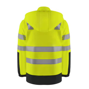 Chaqueta de Seguridad de Trabajo de Fábrica OEM, Cortavientos con Capucha, Antiestática, Impermeable, Fluorescente, Térmica, de Alta Visibilidad - Product Image 6