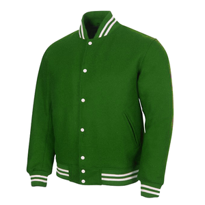 Chaqueta universitaria con parche bordado personalizado para hombre de alta calidad con método de tejido de ganchillo con cuello levantado-Venta al por mayor - Product Image 1