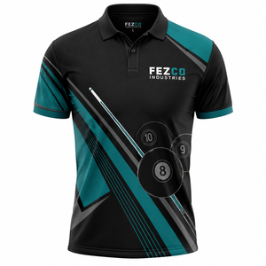 Chemises polo de joueur de billard de qualité supérieure pour les événements d'équipe, chemises de club de billard imprimées en 3D pour hommes, maillot de football décontracté pour les compétitions de snooker - Product Image 2
