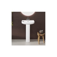 Lavabo sur pied moderne de qualité supérieure, écologique, en céramique, pour salle de bain de villa