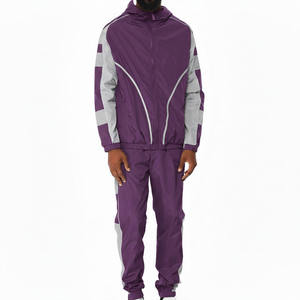 ชุดวอร์มผู้ชายแบบมีโลโก้สั่งทำพิเศษ เสื้อแจ็คเก็ตกันลม ไนลอนกันลม ชุดวอร์มสำหรับผู้ชาย - Product Image 5