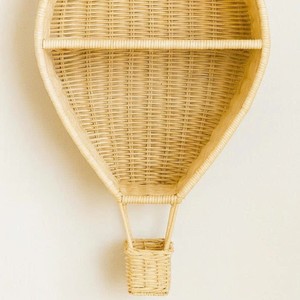 New Design Natural Woven Rattan Hot Air <b>Balloon</b> Wall Shelf Display Rack for Baby Room Nursery Hotel Decor From WholeSale Vietnam - Product Image 3