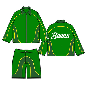 <b>Men</b> Two Piece Set Zip up Light Windbreaker Shorts and <b>Jacket</b> Nylon <b>Track</b> Suit Custom Windbreaker Short Set Nylon Tracksuit - Product Image 4
