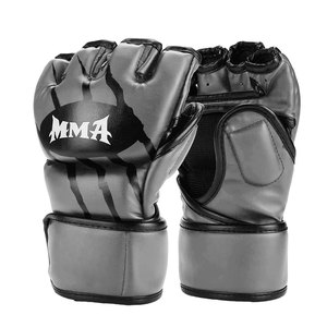 Guantes de MMA de Cuero de Alta Calidad con Impresión de Logotipo Personalizado, Guantes Deportivos de Combate hasta la Muñeca, Gran Venta, para Entrenamiento - Product Image 1