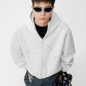 Nouveaux sweats à capuche pour hommes 2026, grande taille, personnalisés avec strass, coupe classique, 100 % coton, hiver, avec poche, respirants - Product Image 4