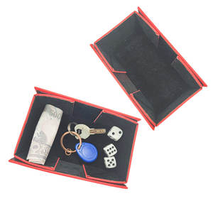 Plateau à dés hexagonal pliable en cuir, taille personnalisée, haute qualité, unisexe, pour jeux de dés à domicile, accessoires de rangement - Product Image 1