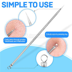 Extractor de Comedones de Acero Inoxidable Ligero de Primera Calidad, Diseño de Precisión para Uso Facial, Rendimiento Confiable, Tratamiento del Acné - Product Image 3