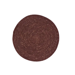 Golden Seagrass Placemats <b>Round</b> Woven <b>Table</b> <b>Mats</b> Natural Straw Charger Plates for Warm Glowing Dining Decor - Product Image 1