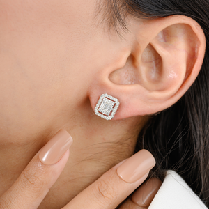 14K White Gold IGI Certified Natural Diamond & Pearl Statement <b>Earrings</b> - Product Image 6