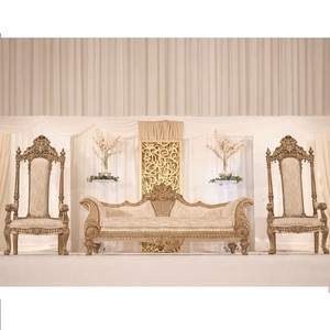 Conjunto de Sofás para Bodas Musulmanas Asiáticas, Sofá Elegante para Bodas Musulmanas, Muebles de Madera Tallada con Estilo, Fabricante en Los Ángeles - Product Image 1