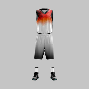 Maillot de basket-ball personnalisable unisexe, uniforme générique respirant vierge avec impression numérique par sublimation, ensembles personnalisés - Product Image 5