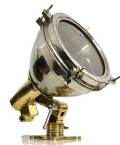 Lámpara náutica marítima con soporte/luz industrial Navegación Carga Luz Marina Cobre y latón con soporte para restaurante y bar - Product Image 2