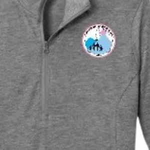 Sweat-shirt léger gris à col zippé pour femmes Jack and Jill, vêtement de sport respirant et décontracté - Product Image 5
