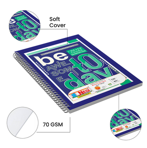 สมุดโน้ตแบบสันห่วง Negi A4 XXL 400 หน้า 70 แกรม ปกดีไซน์ลายดอกไม้ สำหรับโรงเรียนและมหาวิทยาลัย - Product Image 4