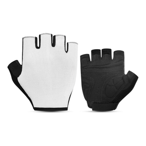 Black Half-<b>Finger</b> Cycling Gloves with Gel Padding Waterproof & Touch Screen Compatible for Mountain <b>Biking</b> & Road Cycling - Product Image 1
