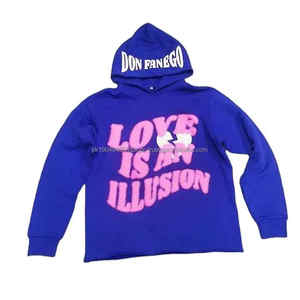 Sudadera con Capucha Extra Grande Vintage para Hombre, Sudadera de Felpa Gruesa 100% Algodón, Sudadera con Capucha Bordada para Hombre - Product Image 1