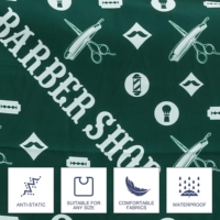 Cape de Barbier Classique Verte Sur Mesure Imperméable Jetable en Nylon PVC Antistatique pour Salon avec Col Ajustable – Vente Chaude OEM
