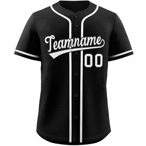 Camiseta de Béisbol Negra Personalizada de Manga Corta con Nombre del Equipo 00, Impresión Serigrafiada, Absorbe la Humedad, Unisex, Corte Regular para Adultos - Product Image 4
