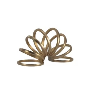 Escultura Espiral Texturizada en Metal Dorado, Aluminio Bañado en Oro, Arte Decorativo para Habitaciones, Adorno Artesanal para el Hogar, Figura Decorativa para Mesa - Product Image 5