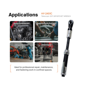 Llave de Impacto Neumática Telescópica BOA de 3/8 Pulgadas, 40 Ft-Lb de Torque, 445 mm de Longitud Máxima - Product Image 4