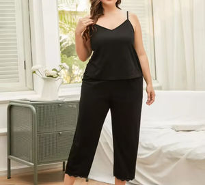 Camisón para Mujer, Ropa de Dormir para Mujer, Talla Grande, Camisón de Dos Piezas para Mujer, Precio Económico, OEM - Product Image 4
