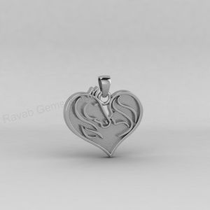 ทอง 14k คุณภาพสูง เงินแท้ 925 ขนาด 25 มม. รูปม้าในหัวใจ ตัวเรือนเปล่าสำหรับงาน DIY เรซิ่น ของที่ระลึก อุปกรณ์ทำเครื่องประดับ - Product Image 3