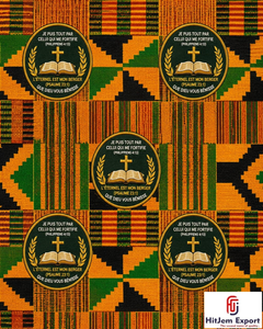 Tela Africana Kente Premium para Iglesias, Impresión de Cera Personalizada, Fábrica Textil, Fabricante de Uniformes Religiosos - Product Image 4
