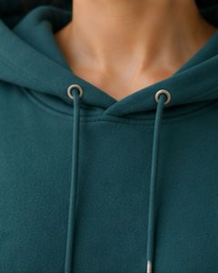 Sweat-shirt à capuche surdimensionné pour femme, vert sarcelle, imprimé graphique, en molleton de coton, manches longues, style décontracté streetwear, tendance - Product Image 5