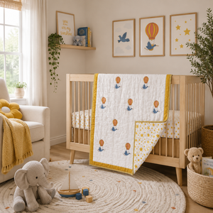 Edredón de bebé de algodón puro con estampado floral, hecho a mano en Jaipur, tamaño 60 x 40 pulgadas, súper suave, ideal para viajes, ecológico, con tintes no tóxicos. - Product Image 5