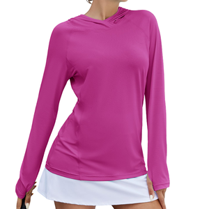 Sudadera de pesca de calidad superior con capucha, de poliéster, transpirable y agradable al tacto para mujer. - Product Image 3