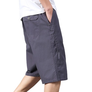 Men Cotton Cargo Capris Loose Fit Multi Pocket Knee Length Casual Outdoor Lightweight Shorts - Product Image 3