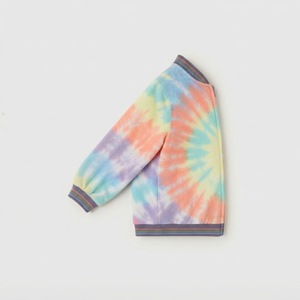 Veste Tie Dye unisexe décontractée avec fermeture éclair sur le devant, doublure en polaire, coupe classique, multicolore, pour le printemps - Product Image 3
