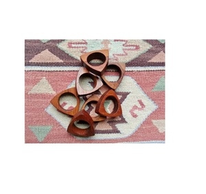 Decorative <b>Round</b> Wooden Napkin Ring For <b>Cloth</b> Napkins Vintage Inspired Dining Arrangement Home Entertaining - Product Image 2