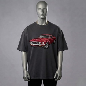 Nueva Llegada: Camiseta Azul Claro con Lavado Ácido y Estampado Personalizado, Estilo Vintage Mineral Wash, 100% Algodón Ecológico, Oversize, Streetwear, 220g - Product Image 1